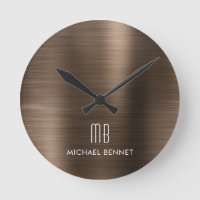 Elegante Mit Monogramm Bronze-Brushed Metallic