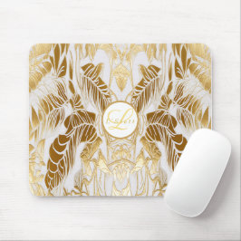 Elegante Mit Monogramm Gilded Aura Mousepad