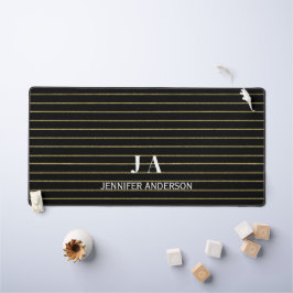 Elegante Mit Monogramm Goldlinien Schreibtischmatt Schreibtischunterlage