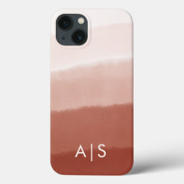 Elegante Mit Monogramm Initialen Kupfer Rust Ombre Case-Mate iPhone Hülle