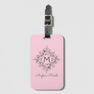Elegante Mit Monogramm Pastellfarben Gepäckanhänger
