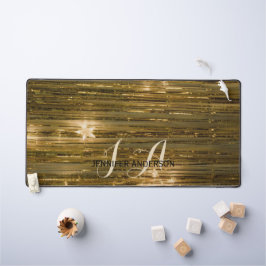 Elegante Mit Monogramm Sterne Schreibtischunterlage