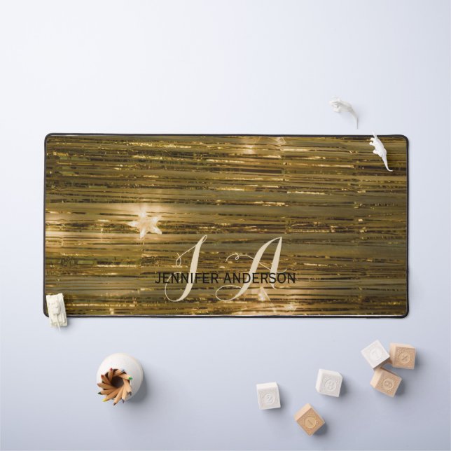 Elegante Mit Monogramm Sterne Schreibtischunterlage (Kindertisch)