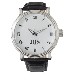 Elegante Mit Monogramm Uhr mit römischer Nummer