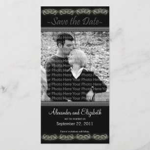" elegante Mitteilung des Schwarz-4x8 Save the Save The Date