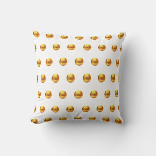 Elegante mittelgroße goldene Tupfen Kissen