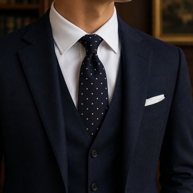Elegante Mitternachtsblaue Krawatte mit dezenter B (Von Creator hochgeladen)