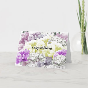 Elegante Mixed Spring Bouquet Congratulation Card Karte
