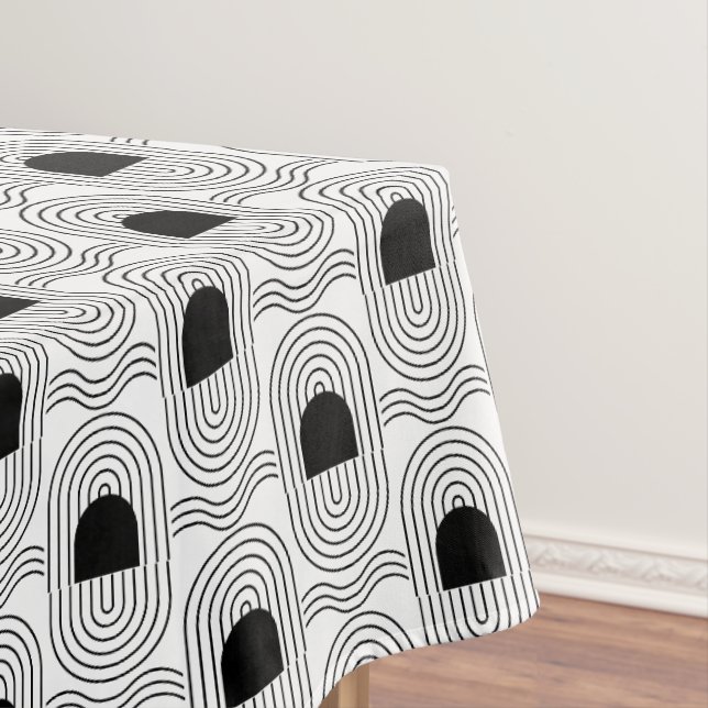 Elegante Mod Arch Lines Tischdecke (Beispiel)