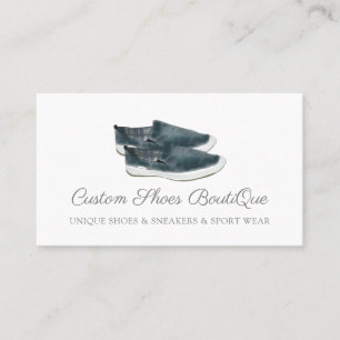 Elegante Mode-Boutique Leinwand Schuhe Jean Sneake Visitenkarte