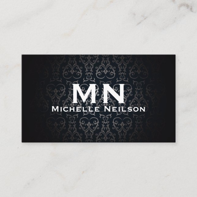 Elegante Mode | Monogramm Visitenkarte (Vorderseite)