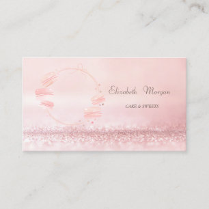 Elegante Modern Bokeh Cake Süßigkeiten Macarons Visitenkarte