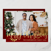 Elegante Modern Christmas Family Foto Collage