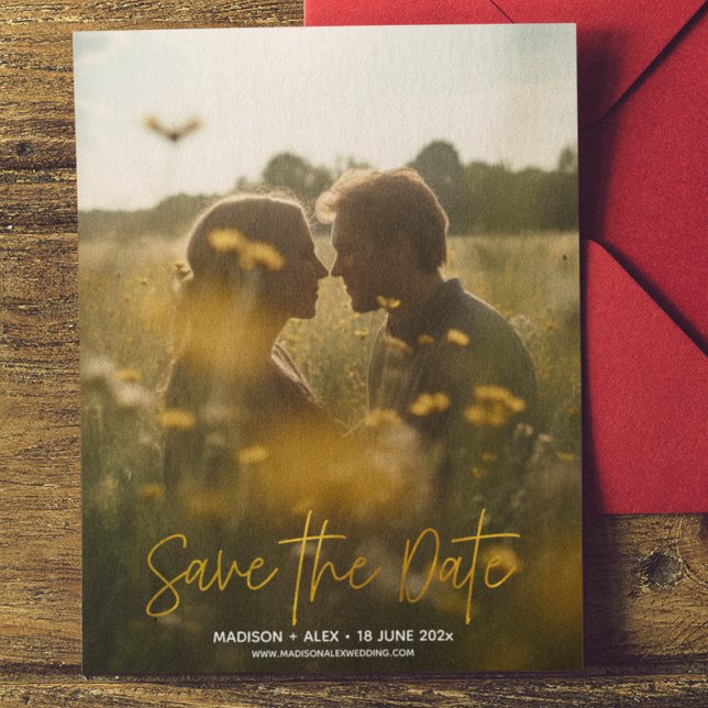 Elegante Modern Foto Save the Date Karte (Von Creator hochgeladen)