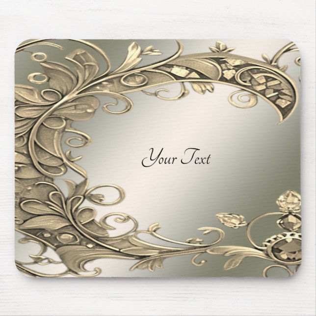 Elegante Modern Gold Decorative Mousepad (Vorne)