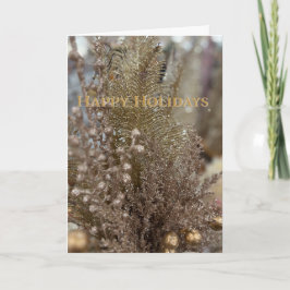 Elegante Modern Gold Happy Holiday Card Feiertagskarte