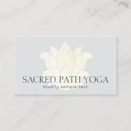 Elegante Modern Gold Lotus Yoga Lehrer Visitenkarte