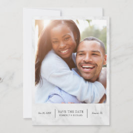 Elegante Modern Marble Trendy Save the Date Card Einladung