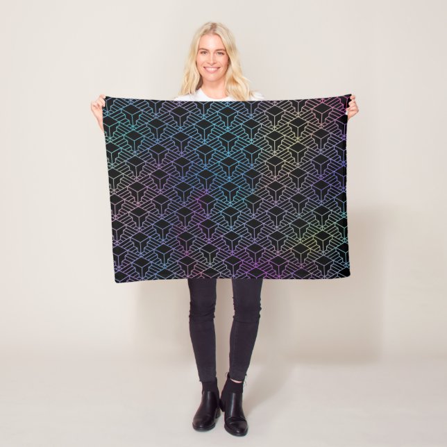 Elegante Moderne Abstrakte Farben Kunst, Dichtung  Fleecedecke (Beispiel)