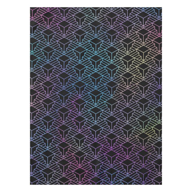 Elegante Moderne Abstrakte Farben Kunst, Dichtung  Tischdecke (Vorderseite)