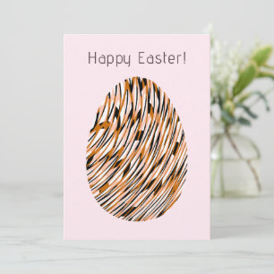 Elegante Moderne Abstrakte Kunst Ostern Ei Pastel Feiertagskarte