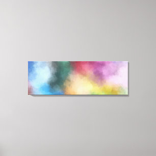 Elegante Moderne Abstrakte Kunst Rotes Gelb Leinwanddruck