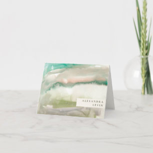 Elegante Moderne Abstrakte Kunst Smaragdgrüner Nam