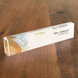 Elegante moderne Abstrakte Lehrerbewertung Namensplakette