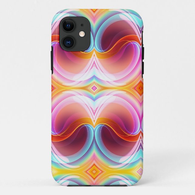 ELEGANTE MODERNE ABSTRAKTE PSYCHEDELIKKUNST Case-Mate iPhone HÜLLE (Rückseite)