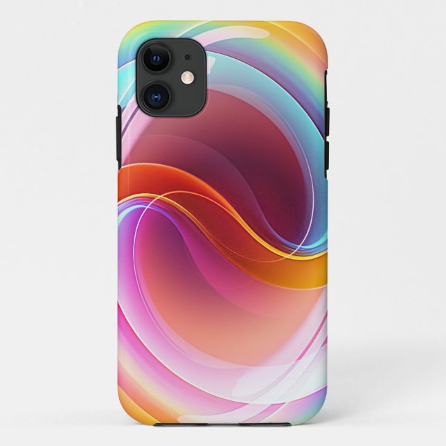 ELEGANTE MODERNE ABSTRAKTE PSYCHEDELIKKUNST Case-Mate iPhone HÜLLE (Rückseite)