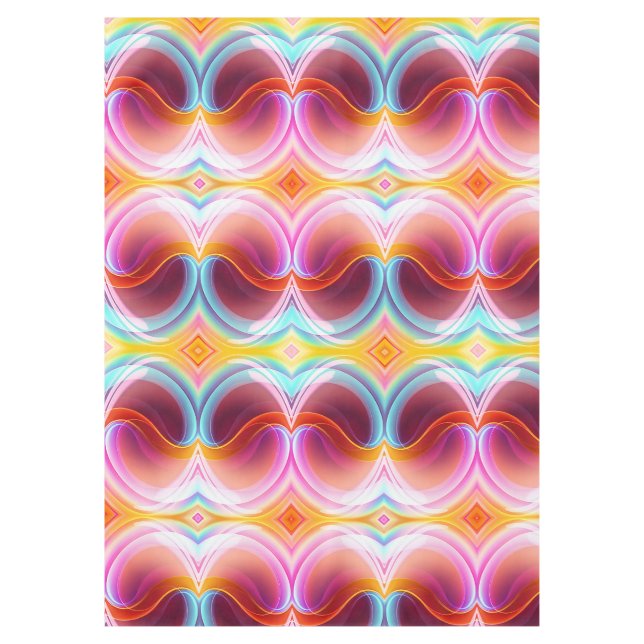 ELEGANTE MODERNE ABSTRAKTE PSYCHEDELIKKUNST TISCHDECKE (Vorderseite)
