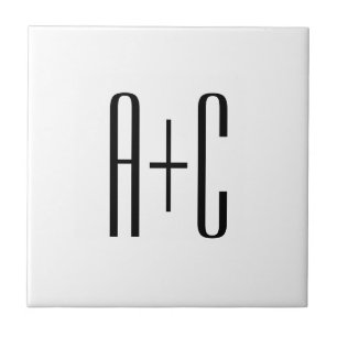 Elegante moderne Anfangsbuchstaben von Paaren We Fliese