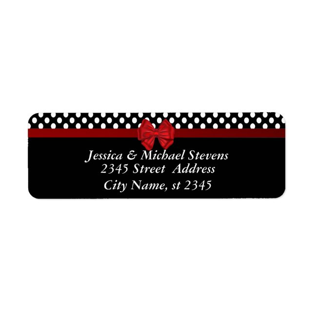 Elegante moderne angesagte Rot-Bogen Polka dots Ho (Vorne)