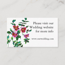 Elegante moderne Aquarellfarben, dunkelrosa Wildbl Begleitkarte