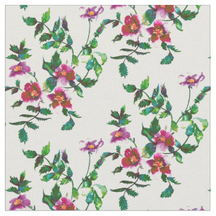Elegante moderne Aquarellfarben, dunkelrosa Wildbl Stoff