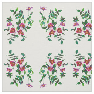 Elegante moderne Aquarellfarben, dunkelrosa Wildbl Stoff