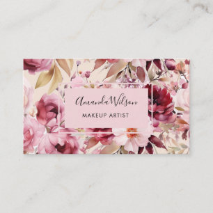 Elegante moderne Aquarellfarben-Flora-Visitenkarte Visitenkarte