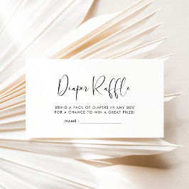 Elegante & moderne Baby Dusche - Gewinnkarte Begleitkarte