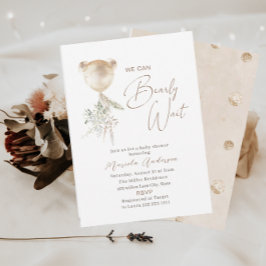 Elegante moderne Baby Wait Baby Dusche Einladung