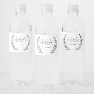 elegante moderne Bar-Gastgeschenk Hochzeit Wasserflaschenetikett