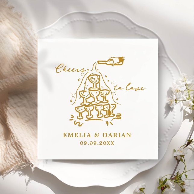 Elegante Moderne Beifall für die Liebe Minimalisti Serviette (Von Creator hochgeladen)