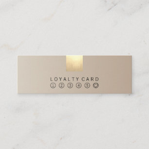 Elegante moderne beige mini visitenkarte