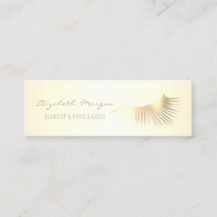 Elegante Moderne Berufliche Gold Imitate Lashes Mini Visitenkarte