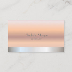 Elegante Moderne Berufliche Rose Gold, Silber Visitenkarte