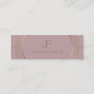Elegante moderne Berufliche Vorlage für Monogramm Mini Visitenkarte