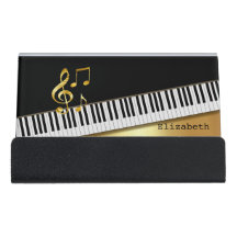 Elegante moderne Black Gold Musiknoten, Piano Keys