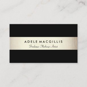 Elegante Moderne Black Imitate Gold Foil Business Visitenkarte