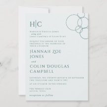 Elegante moderne Blasen Geometric Gray & Dark Aqua