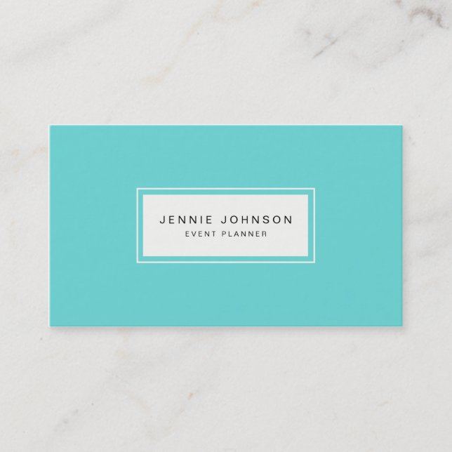 Elegante moderne Blue Business Card Visitenkarte (Vorderseite)