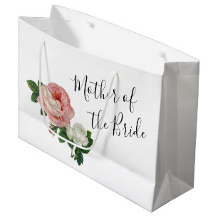 Elegante moderne Blume Rose Mutter der Braut Große Geschenktüte